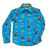 Toddler Vintage Cowgirl LS Print Shirt