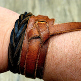 Leather Mystery Braid Bracelet - Assorted BTB