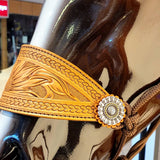 Hand Tooled Sunflower Bronc Halter BTB