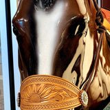 Hand Tooled Sunflower Bronc Halter BTB
