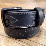 Black Western Stitch Men's Belt BTB