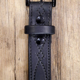 Black Western Stitch Men's Belt BTB