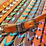 Hand Laced Leather Barrel Rein BTB