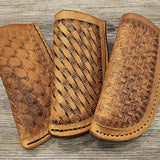 Hand Tooled Fold Over Knife Sheath for Belt BTB