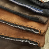 Leather Zippered Pouch Medium Assort. BTB