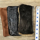 Leather Zippered Pouch Medium Assort. BTB