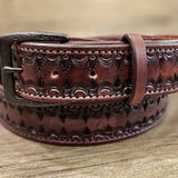 Mahogany Stamped Cornice Belt Men's BTB