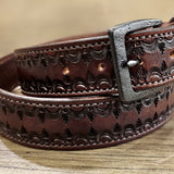 Mahogany Stamped Cornice Belt Men's BTB