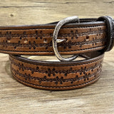 All Leather Barbed Wire Belt BTB
