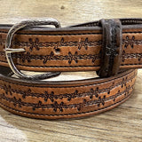 All Leather Barbed Wire Belt BTB