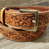 Hand Made Sunflower Stamped Women's Belt BTB