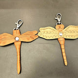 Leather Dragonfly Key Fob Purse Charm BTB