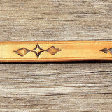 Hand Tooled Chevron Hatband Natural BTB