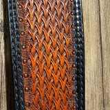 Tooled Black & Sable Geometric Armor Rifle Sling BTB