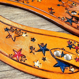 Hand Tooled Star Spur Straps BTB