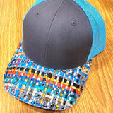 Custom Multi Lace Brim Cap Turq Grey BTB