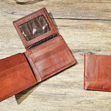 All Leather Sable Calf Bifold Wallet with ID Window