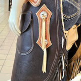 Custom Made Buffalo Leather Chaps BTB Large