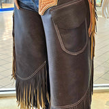 Custom Made Buffalo Leather Chaps BTB Large