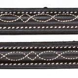 Raised Leather Rein Black Full Size