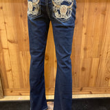 Mid Rise Bootcut Jeans Dark Wash