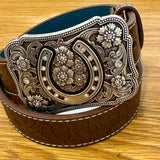 The Catchfly Girls Belt in Brown