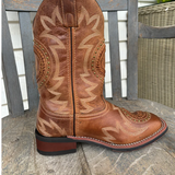 Charli Leather Cowboy Boot - Tan
