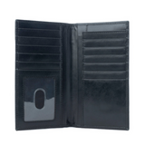 Mens Frontier Mark Hairon Leather Wallet in Dusthorn Black