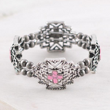 Aztec Semi Stone Bracelet Pink