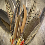 Hat Trim Accent Feather Wrapped Base Assort.