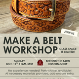 Make a Belt Workshop! Party Class For Sarah 11-5