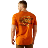 Mens Ariat Barb Shield T-Shirt - Rust