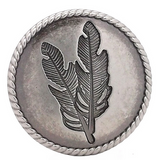 1 1/4" Feather Rope Edge Concho Weaver