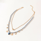 Celeste Charm Necklace in Desert Gold