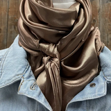 35X35 Solid Wild Rag  Tan