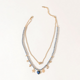 Celeste Charm Necklace in Desert Gold