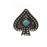 Western Spade Turquoise Cuff Ring