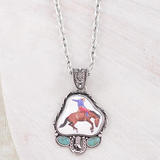 Western Vintage Cowboy Concho Necklace