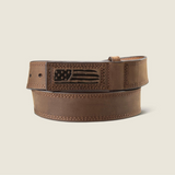 Ariat Mens Work Belt Scratchless Leather- Brown
