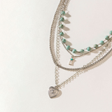 La Luna Layers Necklace in Antique Silver