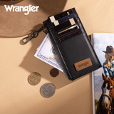 Wrangler Genuine Leather RFID Card Case Wallet Black