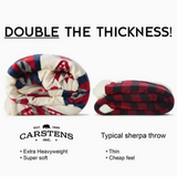 Red White  and Blue Southwest Plush Sherpa Throw