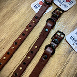 Black Sparkle Silver Spot Leather Dog Collar BTB