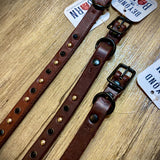 Black Sparkle Silver Spot Leather Dog Collar BTB