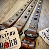 Black Sparkle Silver Spot Leather Dog Collar BTB