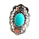 Western Stretch Oval Concho Ring