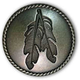 1 1/4" Feather Rope Edge Concho Weaver
