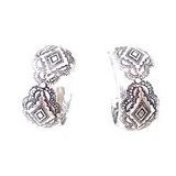 Western Etched Hoop Earring