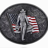 American Cowgirl Up Belt Buckle