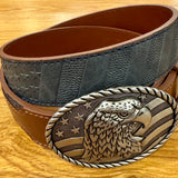 Arena Ace Boys Belt Grey With Stars and Stripes